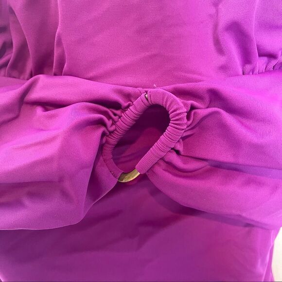 Lands End Purple Plum One Piece Swimsuit Size 12 - Picture 3 of 5